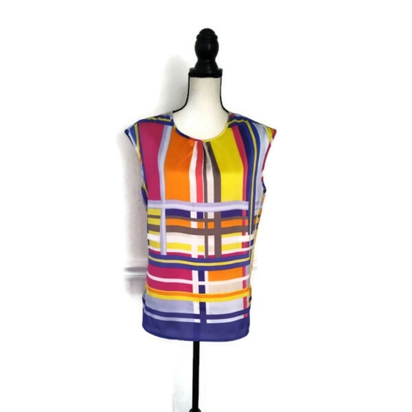 Liz Claiborne Color Block Silk Feel Top - Picture 7 of 9